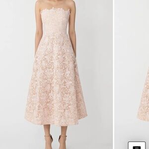 Strapless Lace Dress in Cream